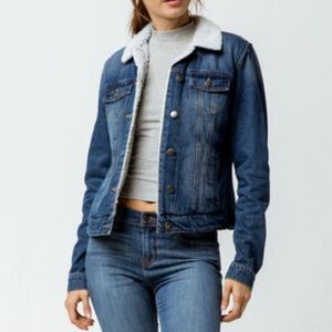 Denim Sherpa Jacket Dark Wash